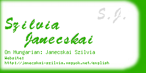 szilvia janecskai business card